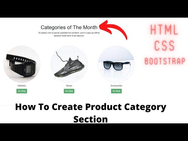 How To Create Product Category Section | Creating product categories section for website | Episode 3