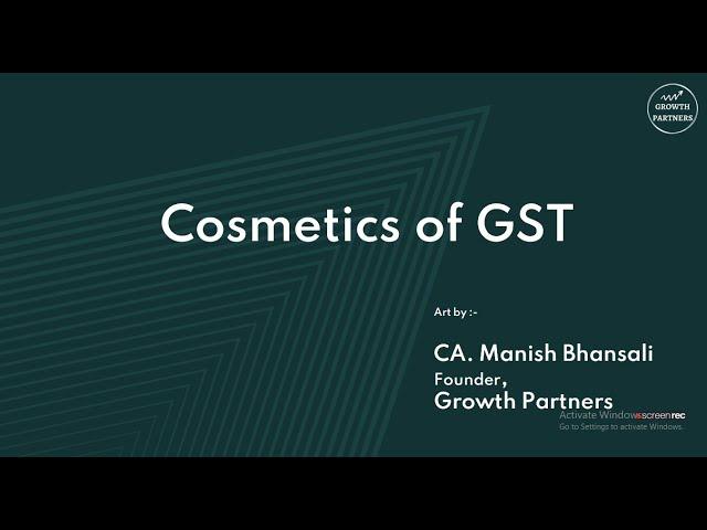 "Cosmetics of GST" by CA. Manish Bhansali @ KLE IMSR, Hubli.