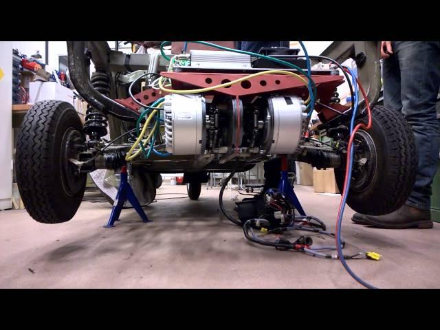 Drive shaft and gearbox assembly test on vehicle