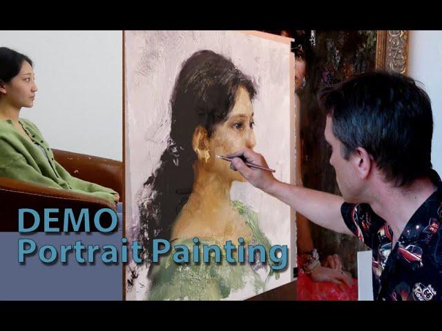 【Portrait Painting Demo】Nikolai Blokhin Live Portrait Painting