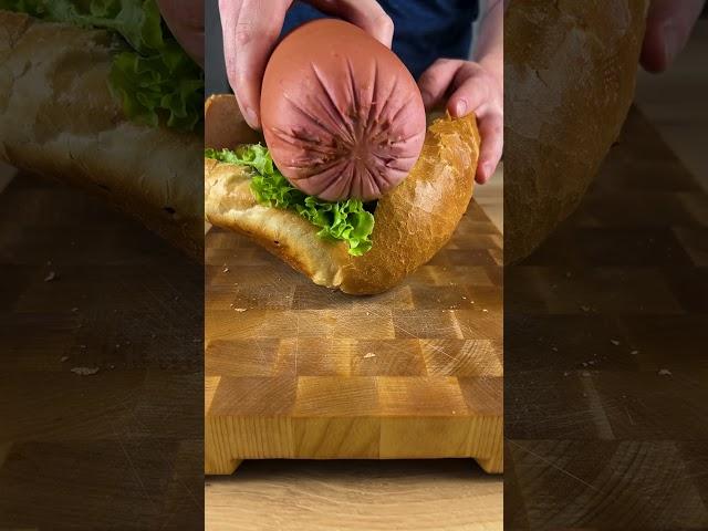 Огромный Хот Дог весом в 2 кг/Huge Hot Dog weighing 2 kg #shorts #хотдог #hotdog