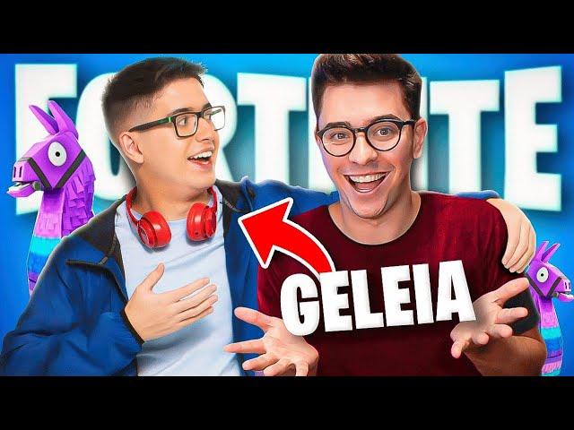 Ensinei meu irmão GÊMEO a jogar Fortnite! @geleia0