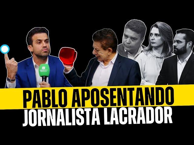 PABLO MARÇAL APOSENTANDO JORNALISTA LACRADOR DURANTE ENTREVISTA