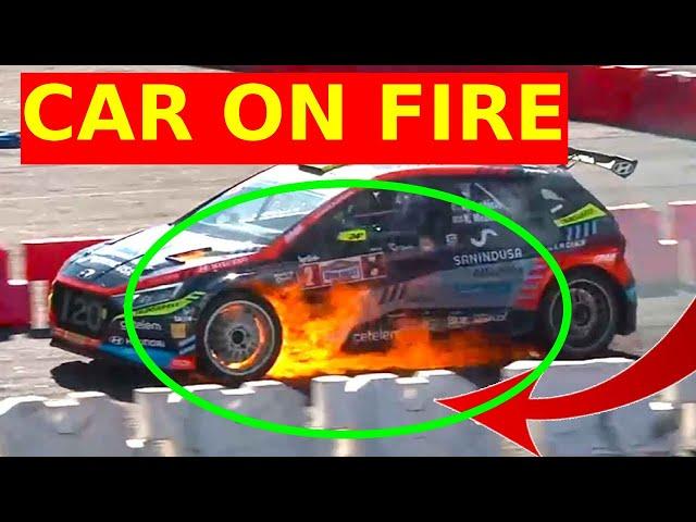  Kris Meeke Hyundai on FIRE  | Citroen C3 WRC, Drift, Trucks, SHOW | Leiria Sobre Rodas