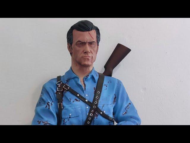 collector resin bust ash vs evil dead limited edition scale 1/3 .