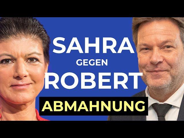 ABMAHNUNG - Robert Habeck verliert im Rechtsstreit gegen Sahra Wagenknecht