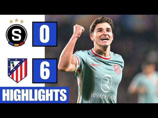 Sparta Praha vs Atlético Madrid 0-6 Highlights | Julian Alvarez Freekick | Correa Goal | UCL 2024