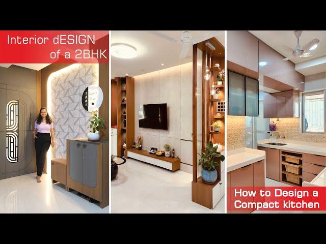 Home Tour of 2BHK | Interior Design OF 2BHK FLAT | TV unit |How to Design Compact Kitchen
