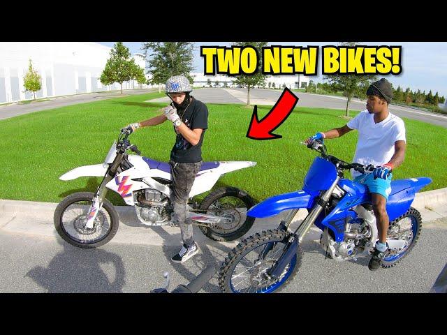 FIRST RIDE ON TWO BRAND NEW YZ450 DIRT BIKES!