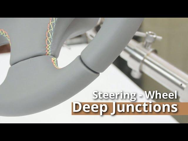 How to Make Deep/Hidden Steering-Wheel Junctions - Car upholstery