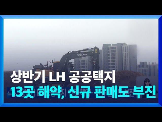 상반기 LH 공공택지 13곳 해약…신규 판매도 부진