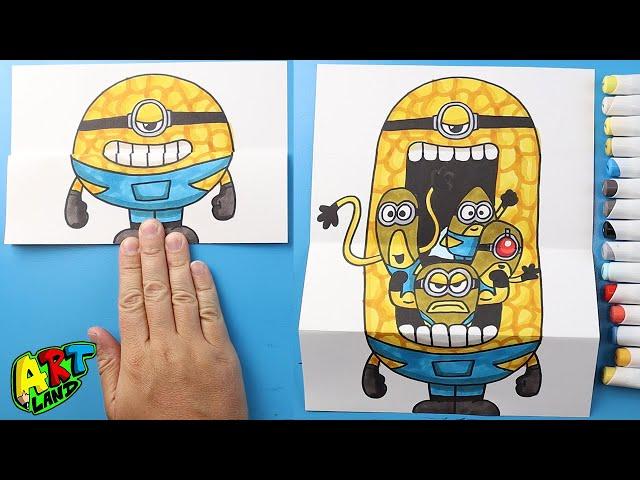 How to Draw Mega Minions Surprise Fold