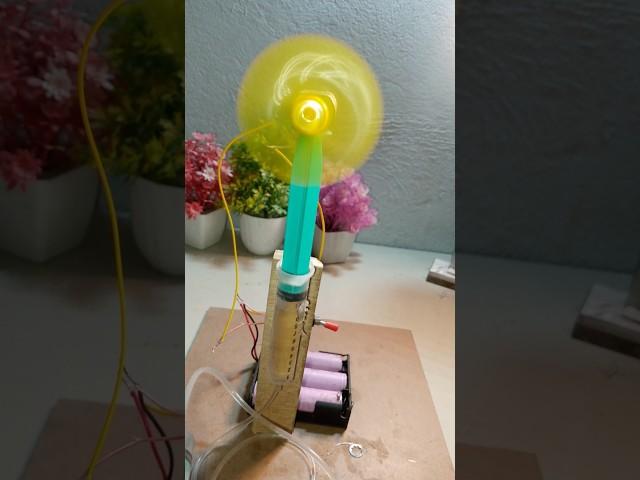 hydraulic DC motor fan system new project#experiment #rjexperiment #dcmotor #experimnent #motor #diy