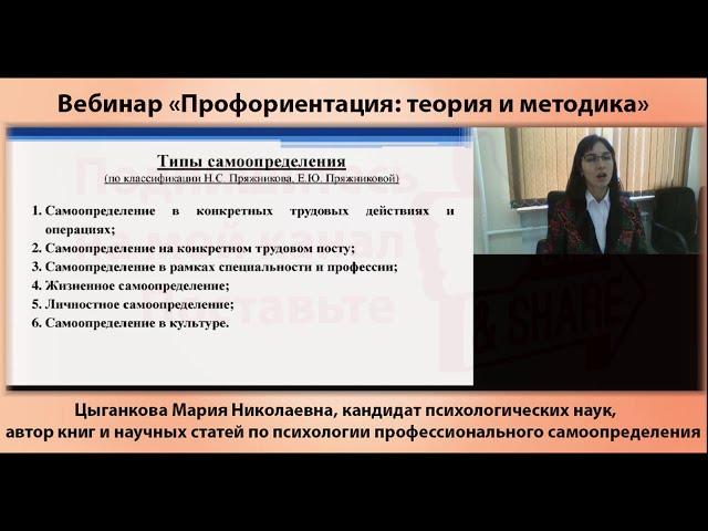 2. Профориентация в психологии: виды самоопределения. Психолог Цыганкова Мария Николаевна