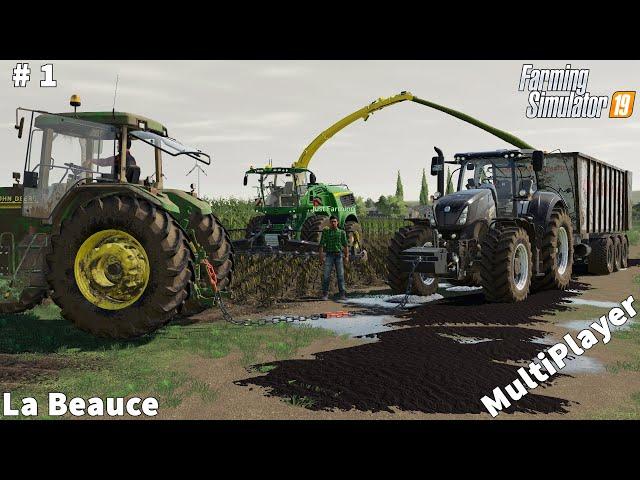 I help @WorkToDo stuck in the mud, Buying Calf│La Beauce│Multiplayer│FS 19│Timelapse#1