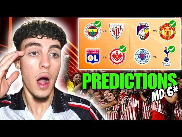 Europa League *MATCHDAY 6* League Phase Predictions!