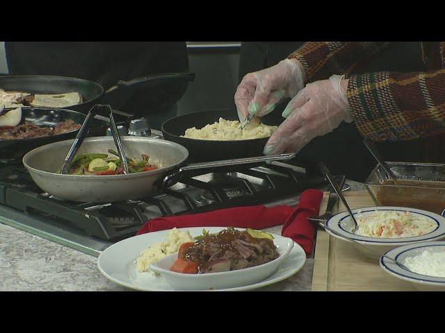 The Iowa Machine Shed is plating Ruebens and pot roast with David & Nina