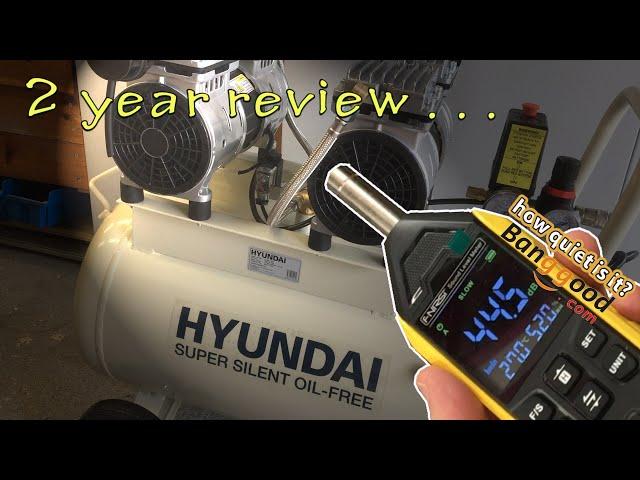 Hyundai 50L air compressor: 2 year review with noise measurements