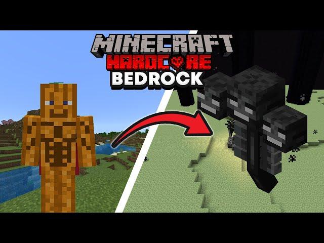 trying not to die in BEDROCK HARDCORE Minecraft