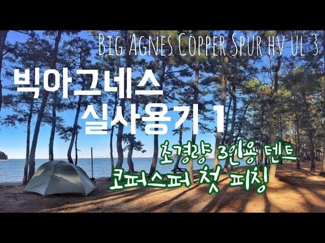 #1928빅아그네스#1 첫피칭/벙커돔대안이될까?/big agnes copper spur hv ul 3/Camping キャンプ ASMR
