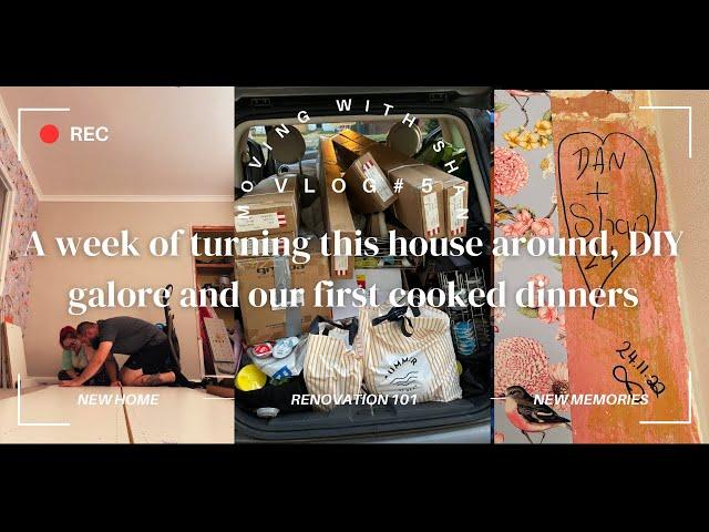 MOVING VLOG#5|A week of turning this house around, DIY galore and our first cooked dinners