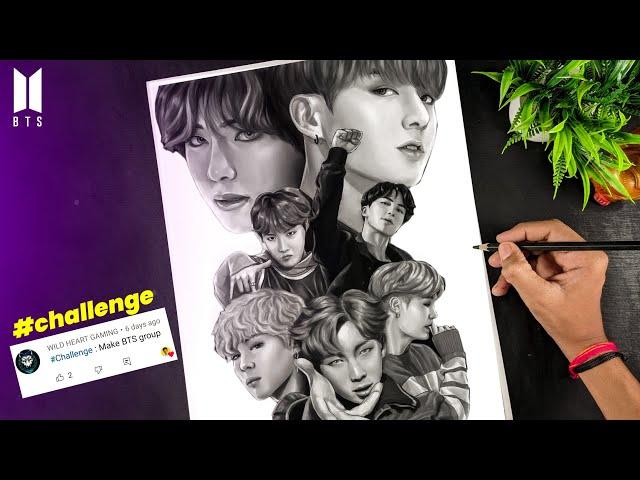 BTS Group Drawing  | BTS All Members Drawing 