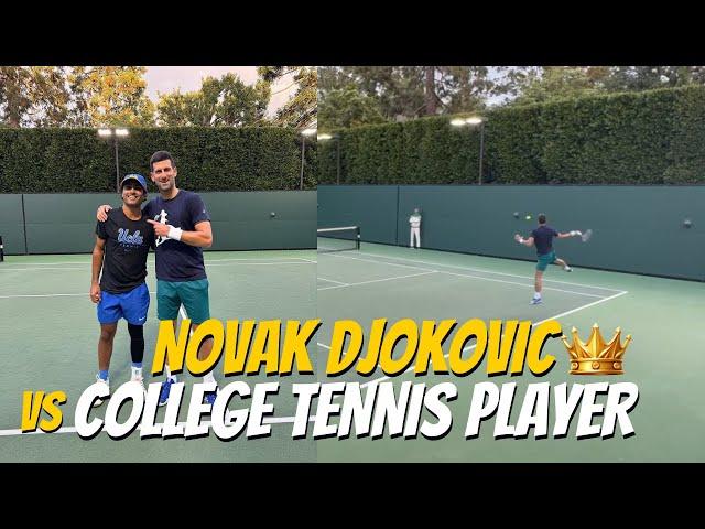 Novak Djokovic vs College Tennis player : some good points won by Govind Nanda against the GOAT