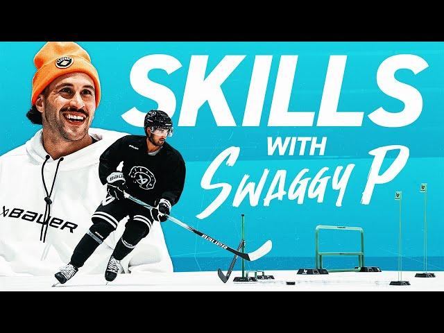 NHL players compete in Swaggy P's hockey skill test