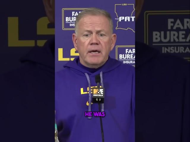 LSU Head Coach Brian Kelly On The Leadership Of Josh Williams Helping Team To Win