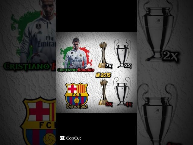 Cristiano Ronaldo vs Barcelona – Trophy Count by 2015 #virlshort