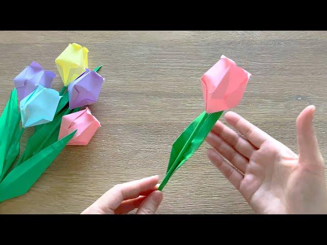 Origami Tulip Flower / Origami Flower/ Paper Tulip