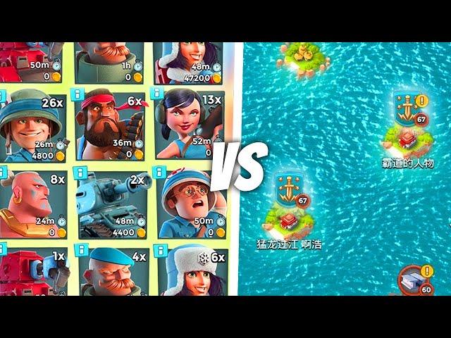 Boom Beach EVERY TROOP vs PLAYERS!