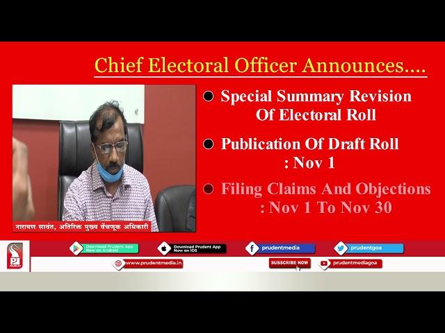 SPECIAL SUMMARY REVISION OF ELECTORAL ROLL ANNOUNCED