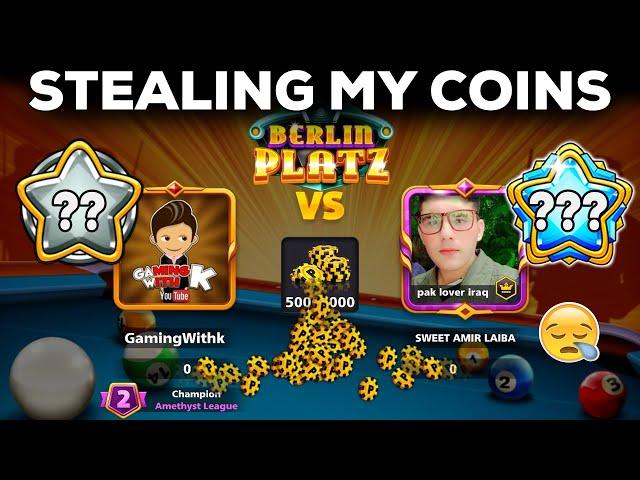 HIGH LEVEL player CHEATED on me in BERLIN for 25M Coins  8 ball pool + Golden Break - GamingWithK