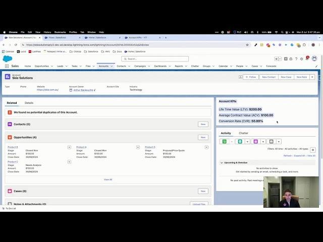 Salesforce Flow - How to create a Screenflow to measure KPIs of an Account.