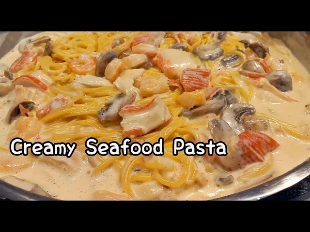 Creamy Seafood Pasta Recipe | Creamy Pasta with Seafood