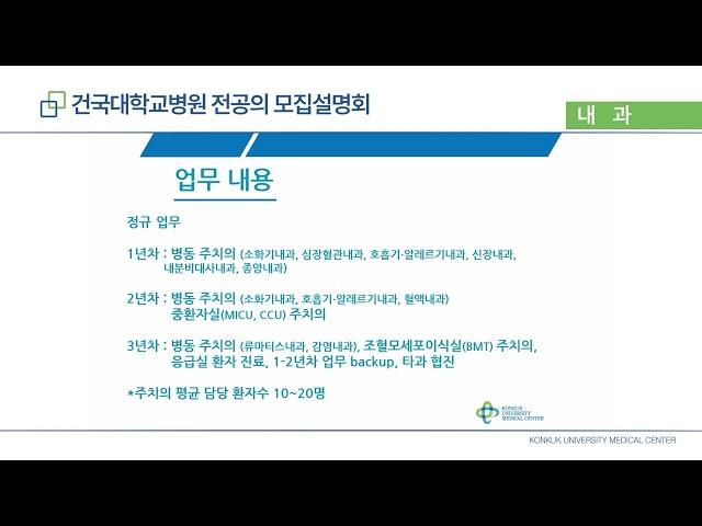 2023 건국대학교병원 전공의 모집설명회
