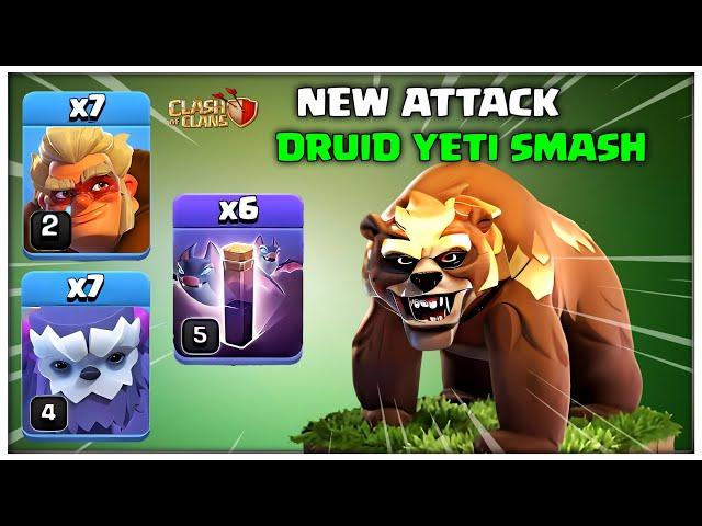 NEW HEALING TROOP ARMY | Th14 Yeti Druid Attack Strategy | Best Th14 Druid Attack in Clash of Clans