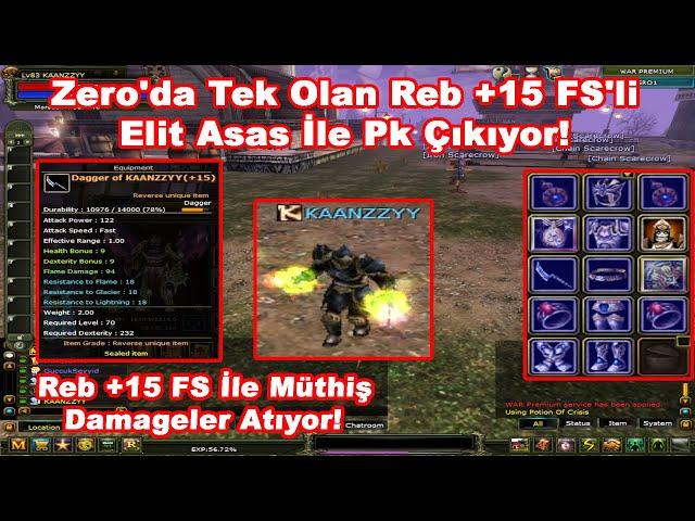 KhangNOCHA - Zero'da Tek Olan Reb +15 FS'li Elit Asas İle Pk Çıkıyor! | Knight Online