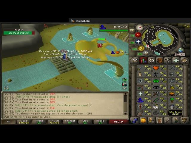 One Hundred Tentacles No Food Using Method | OSRS | QCS OSRS Gameplay.