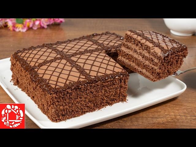 Chocolate cake in 15 minutes! DELICATE and VERY TASTY. Easy recipe!