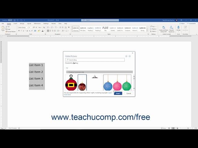 Word 2019 and 365 Tutorial Formatting Bullets and Numbering Microsoft Training