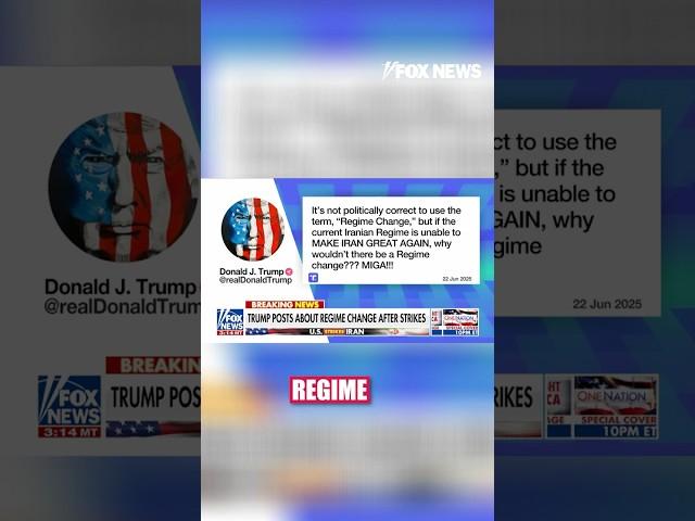 'Make Iran Great Again': Trump posts about regime change after strikes #shorts #trump #maga #iran