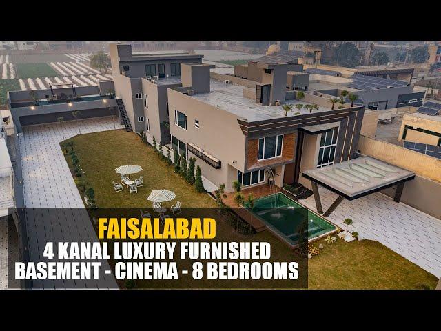 Faisalabad’s Iconic 4 Kanal Luxury Mansion | Basement, Cinema & Eight Bedrooms by Best Builders