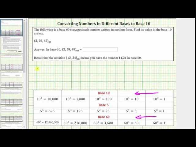 Convert a Base-60 Number to Base-10