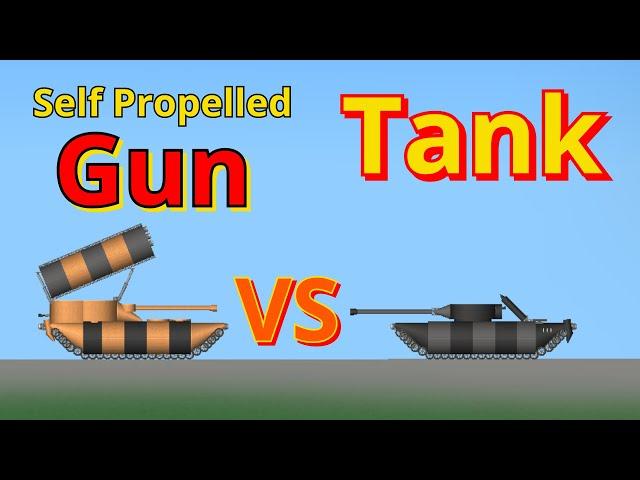 Tank VS Self Propelled Gun (SFS) #shorts