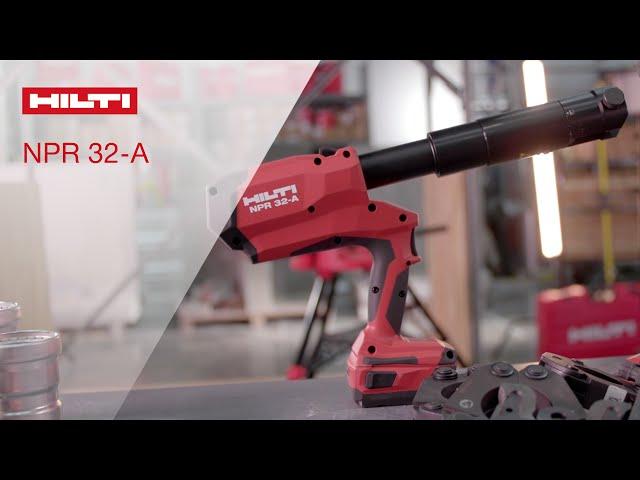 INTRODUCING Hilti NPR 32-A cordless pistol-grip pipe press tool