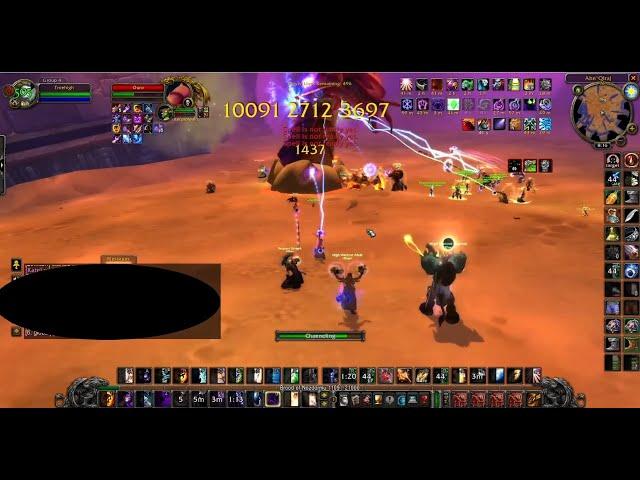 Shadow Priest 5400 DPS on Ouro Hard Mode AQ40 Temple of Ahn Qiraj in WoW Season of Discovery