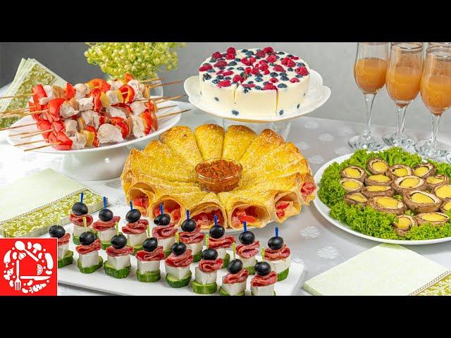 5 delicious SNACKS for the party! Buffet table for a birthday!