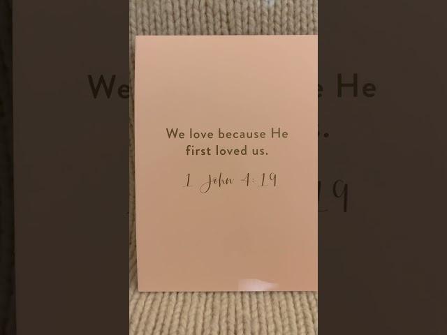 1 John 4:19 — A Box Of Verse - Heatherlee Chan - Purchased at TJMaxx.  #Jesus